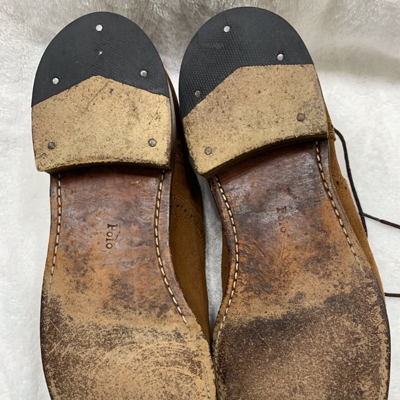 Crockett & Jones x polo cap toe brown suede shoes - Picture 7 of 10